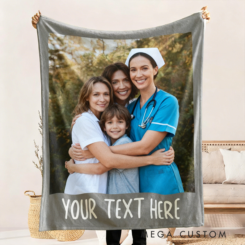 Personalized  Custom Name and Photo Blanket Appreciation Gift