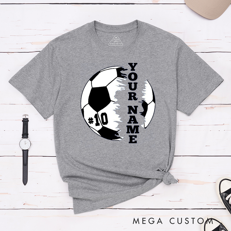 Personalized Dynamic Soccer T-Shirt with Custom Name and Number