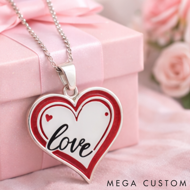 Personalized Sweetheart Love Necklace Custom Name Romantic Holiday Gift for Her
