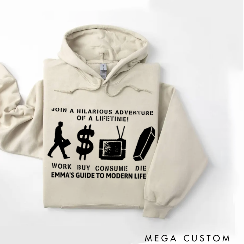 Personalized Classic Hoodies Adventure of a Lifetime Street Art Punk Hoodie