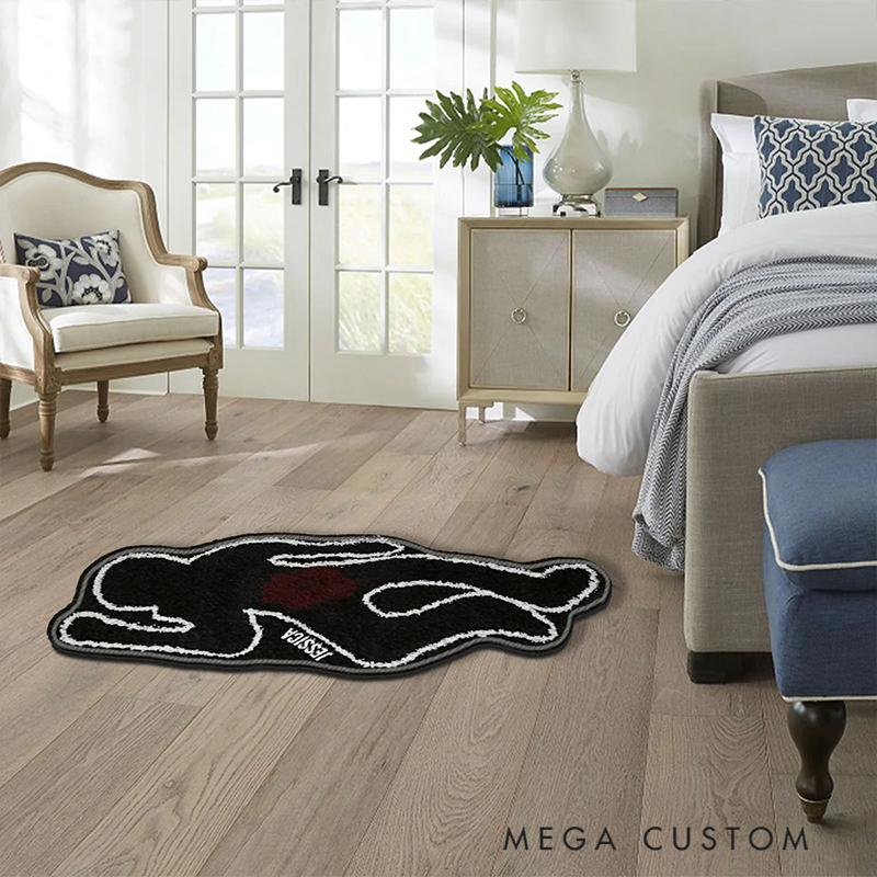 Personalized Policeman True Crime Era Rug Custom Name Rugs Policeman Funny Gifts