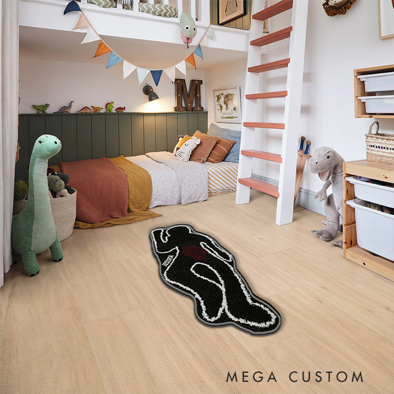 Personalized Policeman True Crime Era Rug Custom Name Rugs Policeman Funny Gifts