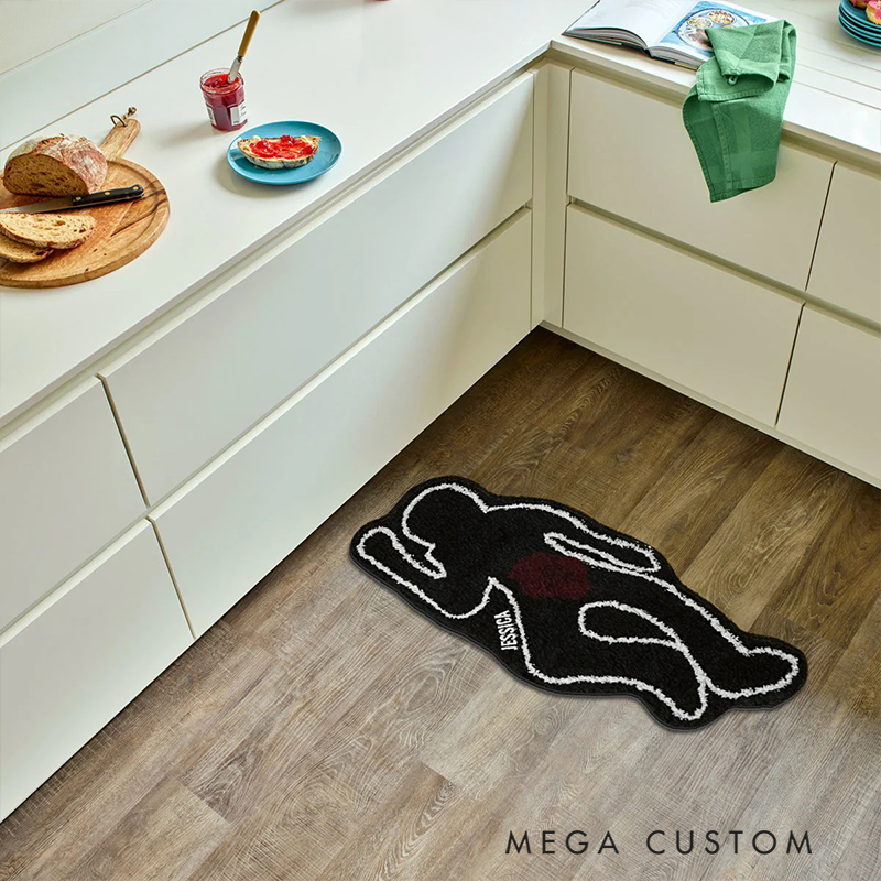 Personalized Policeman True Crime Era Rug Custom Name Rugs Policeman Funny Gifts