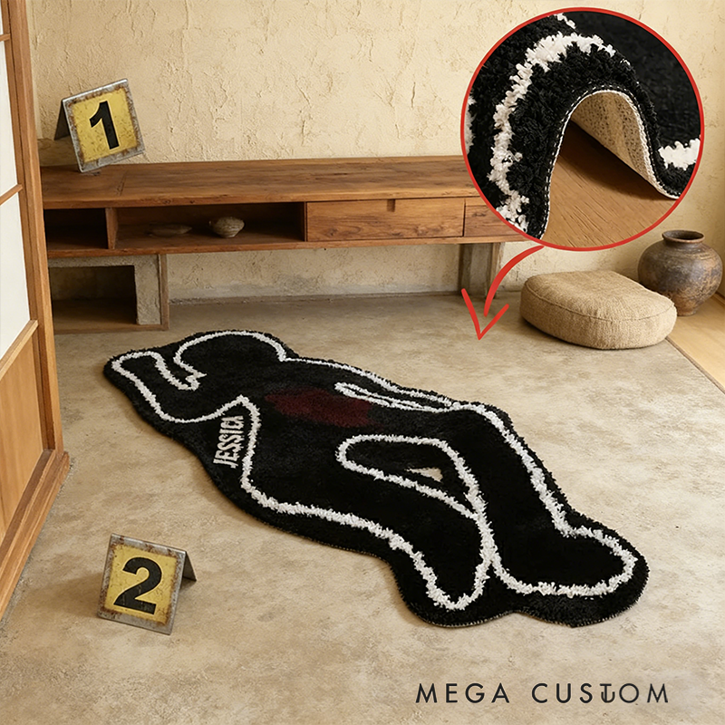 Personalized Policeman True Crime Era Rug Custom Name Rugs Policeman Funny Gifts
