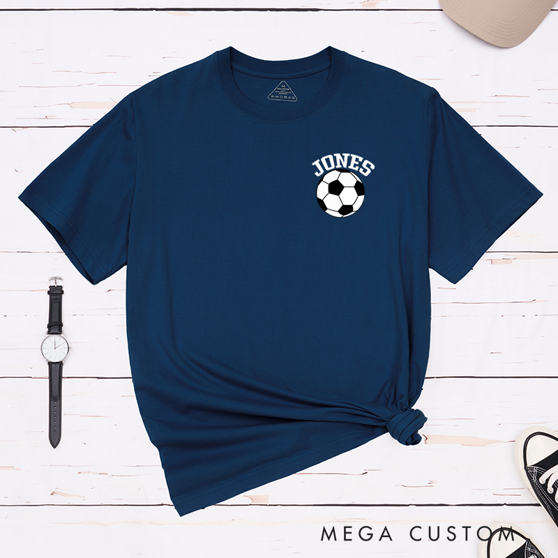 Personalized Classic Soccer Ball T-Shirt with Custom Name