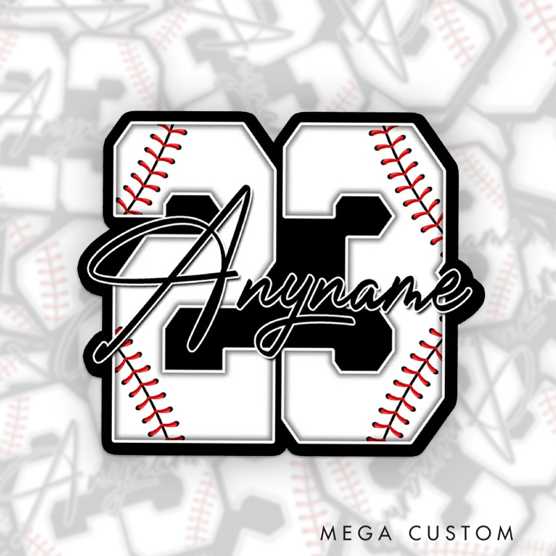 Personalized Baseball Name Helmet Decal Stickers 