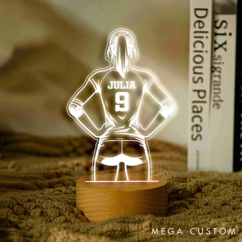 [Copy]Personalized Soccer LED Night Light with Custom Name and Jersey Number for Boys Soccer Players