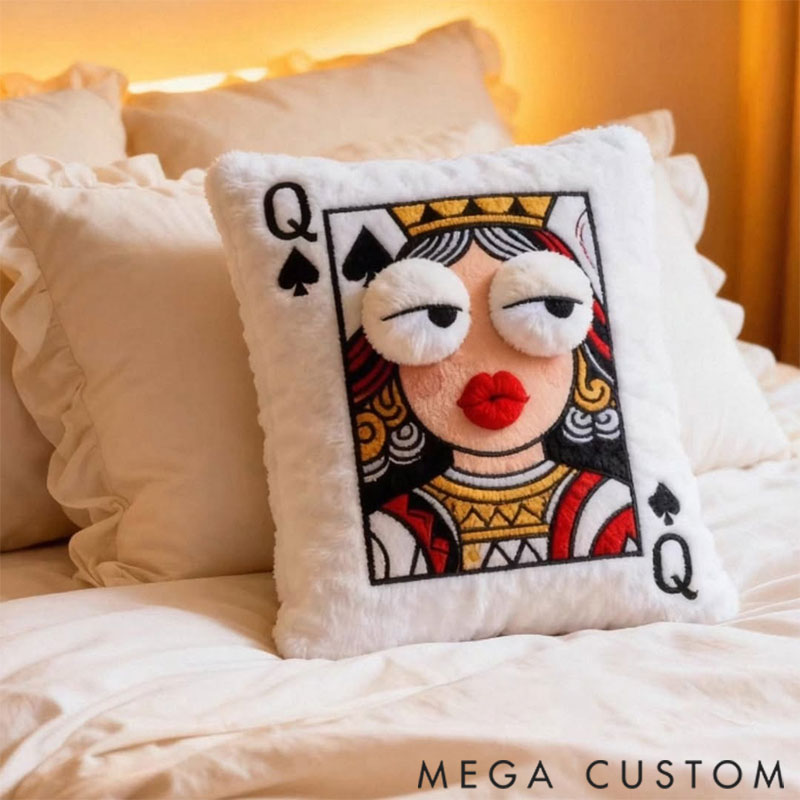Personalized Funny Play Card Pillow with Name Christmas Gifts for Family