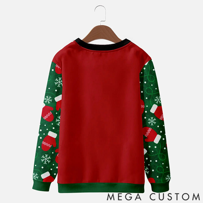 Personalized Muscle Family Ugly Christmas Sweater, Matching Family Sweater, Funny Xmas Gift