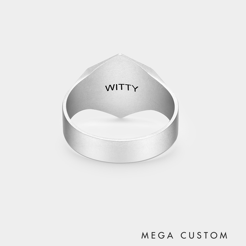 Personalized Custom Engraved Rescue Ring Personalized Inside Text Ring Firefighter EMS Military Tribute Jewelry Gift for Him 925 Sterling Silver 