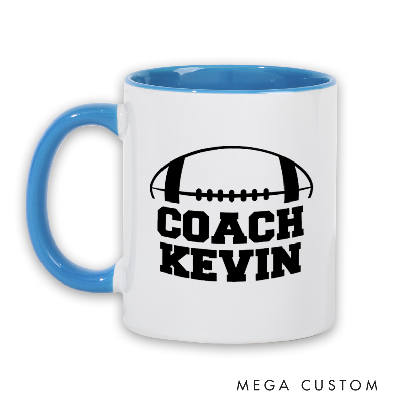 [Copy]Personalized American Football and Rugby with Custom Bold Initials and Classic Ball Design