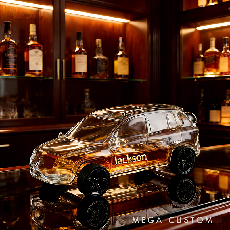 Personalized Car Shaped Whiskey Decanter Unique Custom Name Gifts