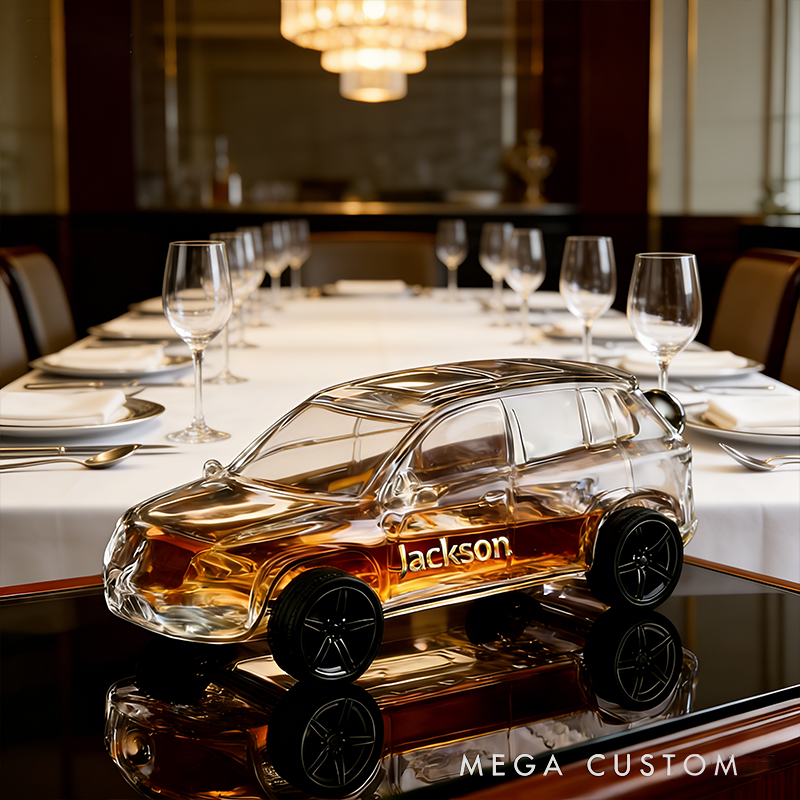 Personalized Car Shaped Whiskey Decanter Unique Custom Name Gifts