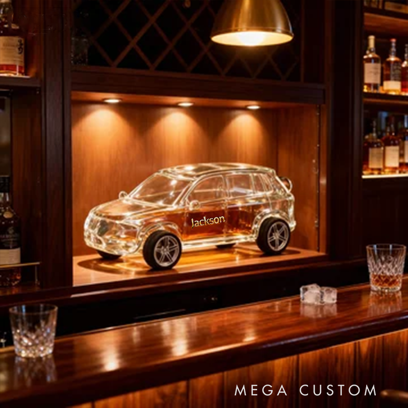 Personalized Car Shaped Whiskey Decanter Unique Custom Name Gifts