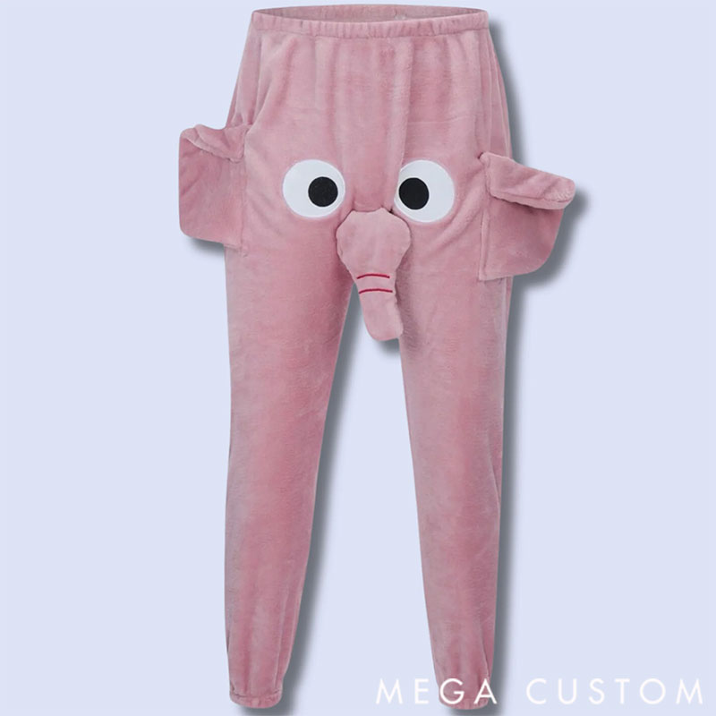 Personalized Quirky and Fun Elephant Pajamas Pants with Customized Names Gift for the whole Family.
