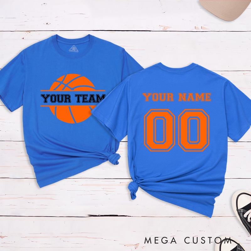 Personalized Basketball T-Shirts with Custom Team Name Player Name and Jersey Number for a Bold and Stylish Design