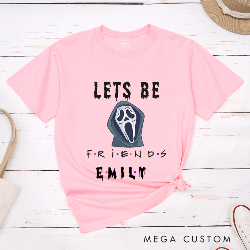 Personalized Let's Be Friends Ghosts Couple Halloween Matching T-Shirt 