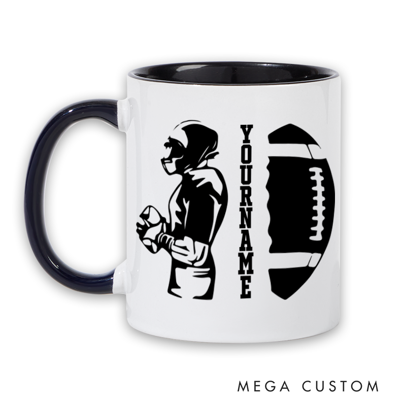 [Copy]Personalized American Football Mug with Custom Name and Helmet Design