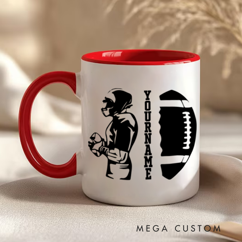[Copy]Personalized American Football Mug with Custom Name and Helmet Design