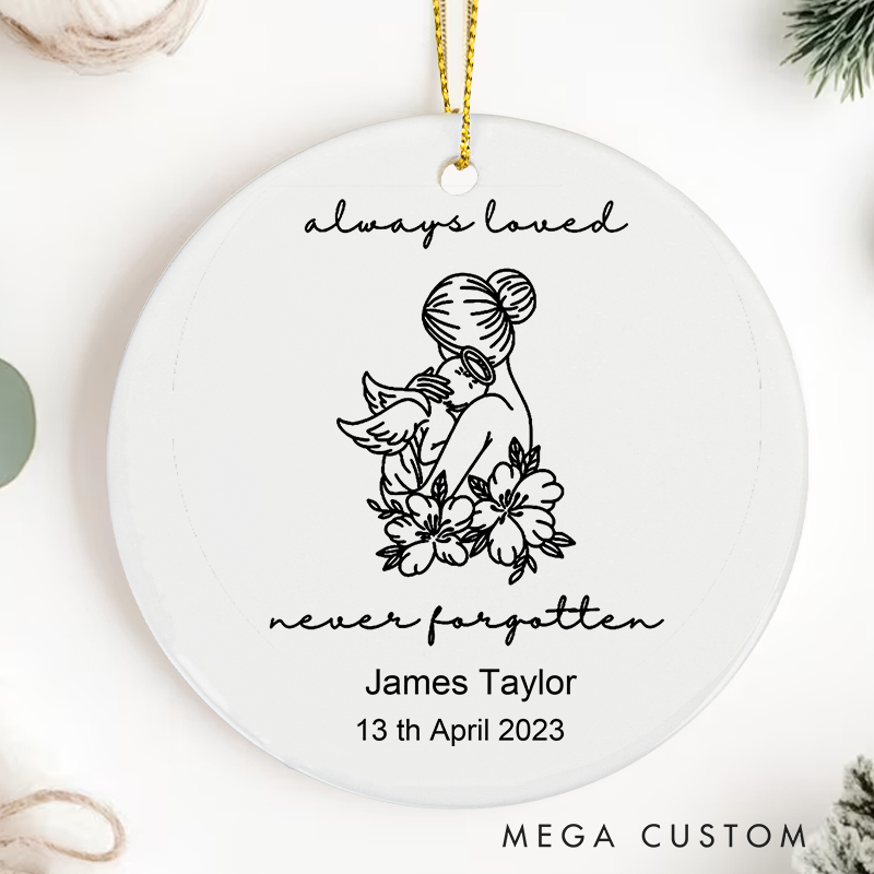 Personalized Miscarriage Ornament Baby Loss Keepsake Infant Loss Ornament Sympathy Gift Memory Bauble Stillbirth Ceramic Keepsake