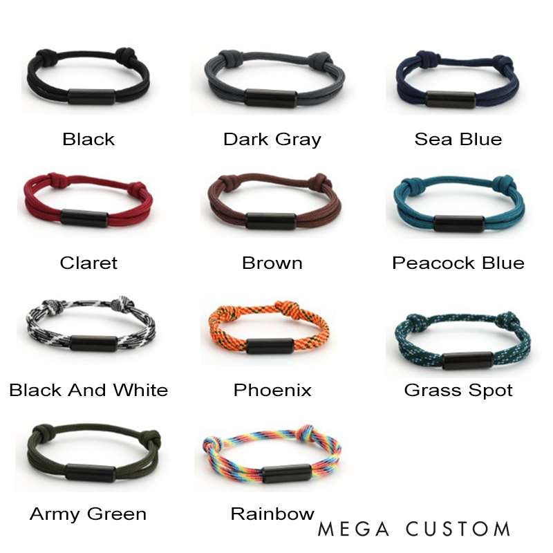 Personalized Cross Sail Rope Bracelet with Name and Date Religious Jewelry First Communion Gift Christian Gift for Men