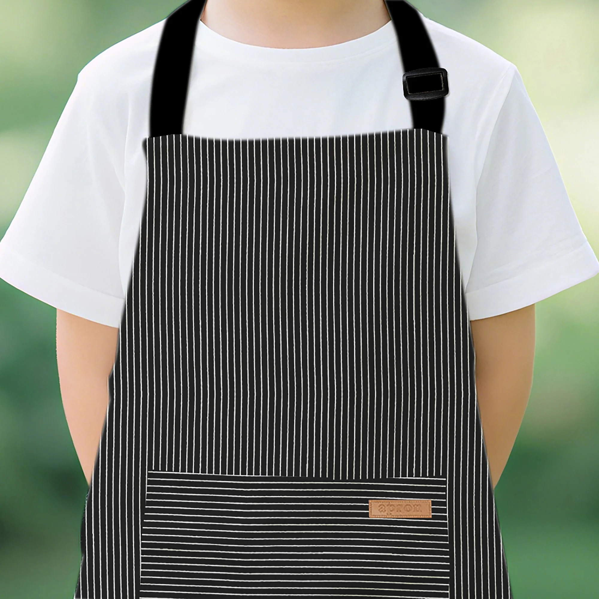 Personalized Christmas Penguin Biscuit Initial Kid Adult Baking Apron with Name and Front Pocket Birthday Christmas Gift for Kids Family