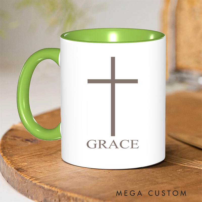 Personalized Jeremiah 17:7 Bible Verse Christian Inner Color Ceramic Mug with Name Religious Gift Birthday Gift for Christian