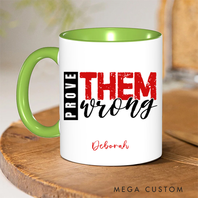 Personalized Christian Prove Them Wrong Coffee Mug with Name Birthday Religious Baptism Gift for Family Friends Christians