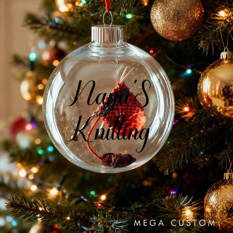 Personalized Christmas Ornament Knitting Sweater Gift for Knitting Enthusiasts