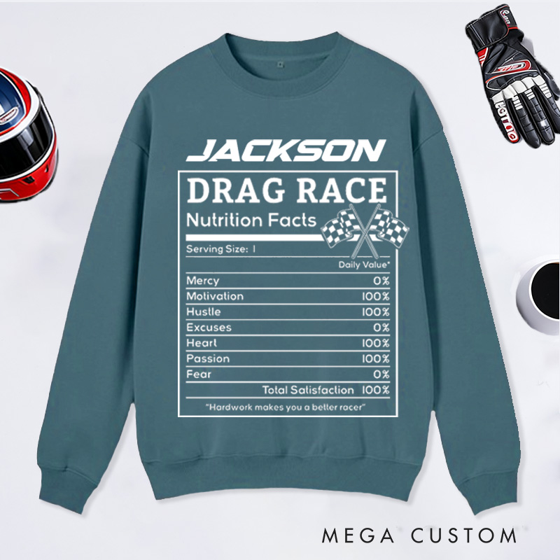 Personalized Racing Sweatshirt Custom Name Sweatshirt Gifts for Racers and Racing Lovers