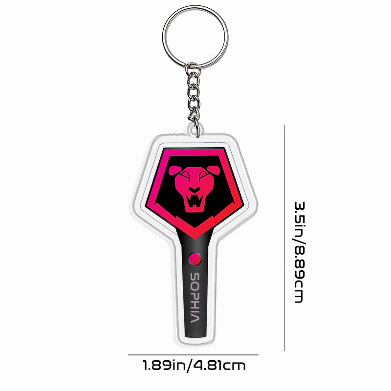 Personalized Boys Lightstick Acrylic Keychain Anime Kpop Movie Key Chain Cartoon Comic Key Ring for Anime Idol Group Lovers