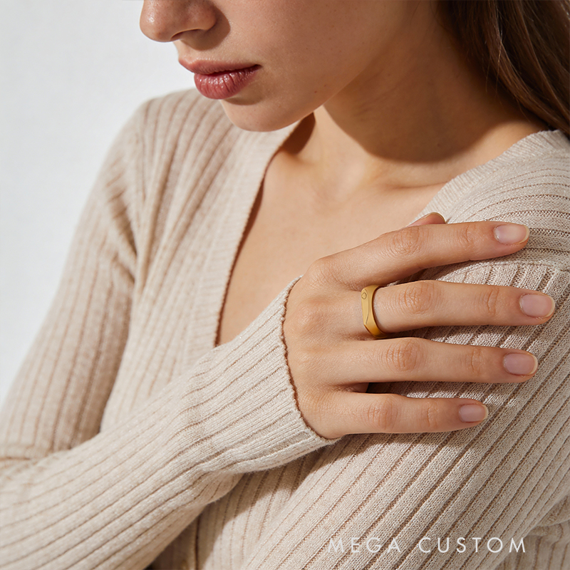 Personalized Half-Heart Infinity Symbol Couple's Matching Rings Personalized Gold Promise Jewelry 925 Sterling Silver