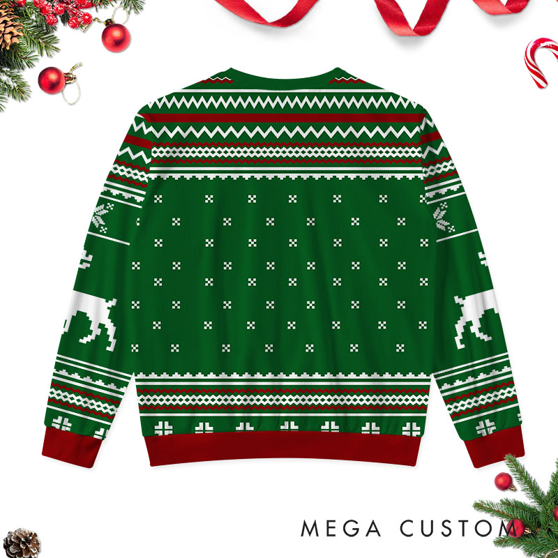 Personalized Couple Why Is The Carpet All Wet and I Don’t Know Christmas Ugly Sweater Christmas Gift for Boyfriend Girlfriend Husband Wife