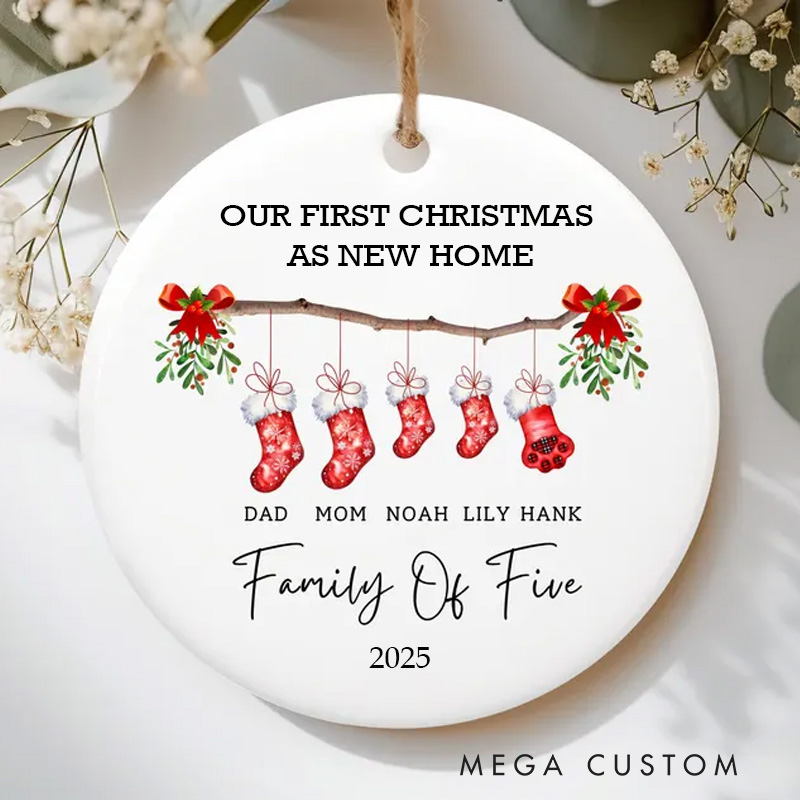 Personalized Family Of Three Christmas Ornament Custom New Family Ornament First Christmas Ornament Personalized Family Ornament