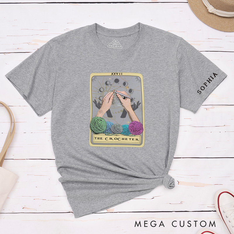 Personalized Tarot Lovers Classic T-Shirts for Crocheter Gift Crochet Lover Gift