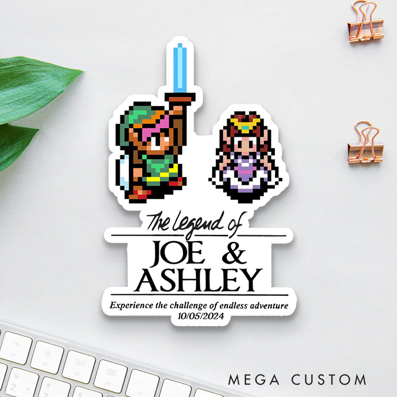 Personalized the Legend of You Couple Anniversary Sticker Video Game Sticker Pack Kindle Stickers Wedding Engagement Gift Valentine's Day