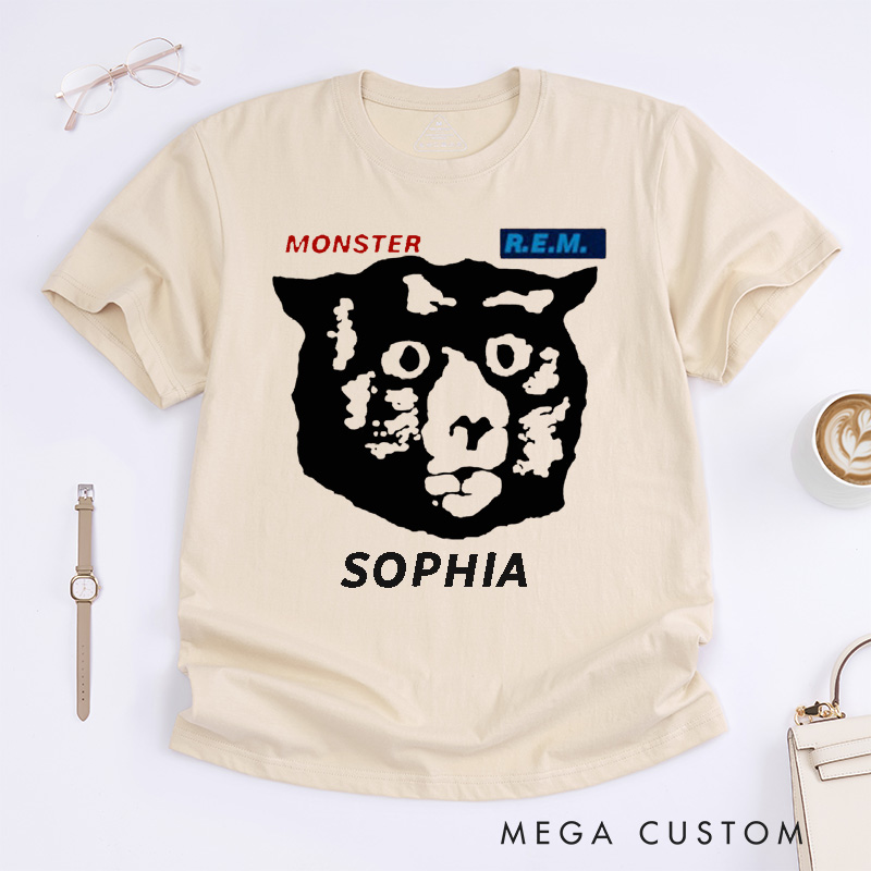 Personalized Music Lover Unisex Classic T-Shirts Custom Gift Unique Hand Drawn Feline Art Tee for Men and Women Birthday Present for Him or Her