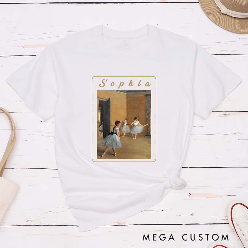 Personalized Edgar Degas The Dance Classic T-Shirt Custom Elegant Ballet Art Print Tee Design Dance Gift for Ballet Lovers Artistic Classic
