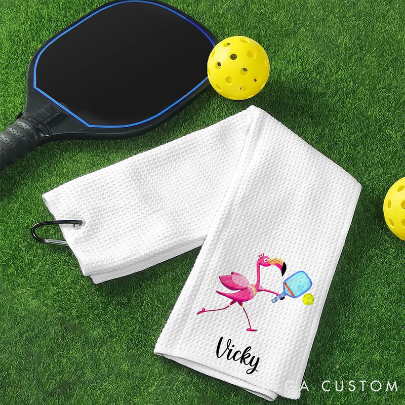 Personalized Pickleball Towel with Custom Name and and Premium Sports Design for Players