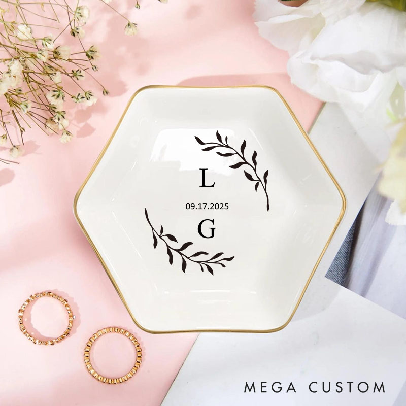 Personalized 20th Anniversary Ring Dish Couple Anniversary Gift Ring Holder for Wife Ring Dish for Her