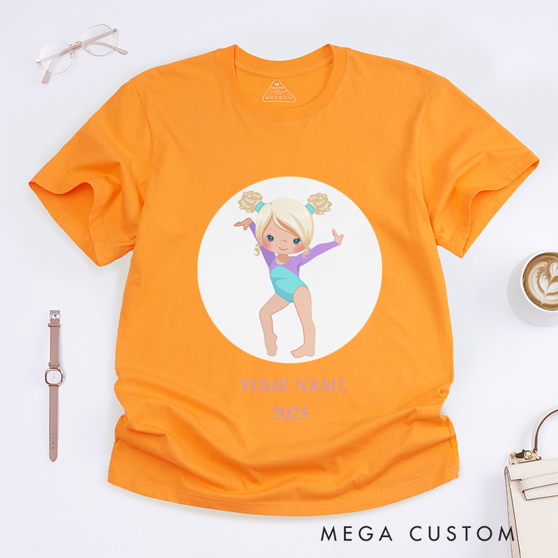 Personalized Girl Ballet T-Shirt Custom Name Gift for Girls Dance Lovers Unique Women Tee Customized Present