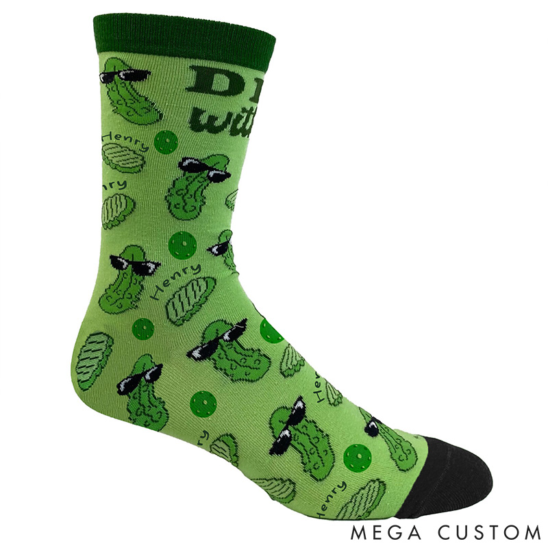 [Copy]Personalized Pickleball Socks with Fun Design and Custom Name