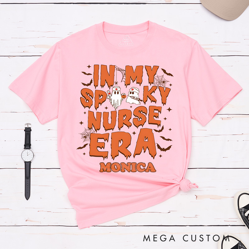 Personalized Nurse T-Shirts In My Spooky Nurse Era Fashion Design T-Shirts