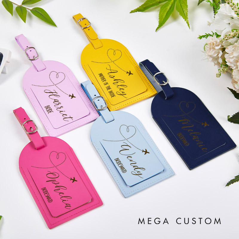 Personalized Bridesmaid Luggage Tag Bachelorette Luggage Tag Bride Wedding Travel Tag