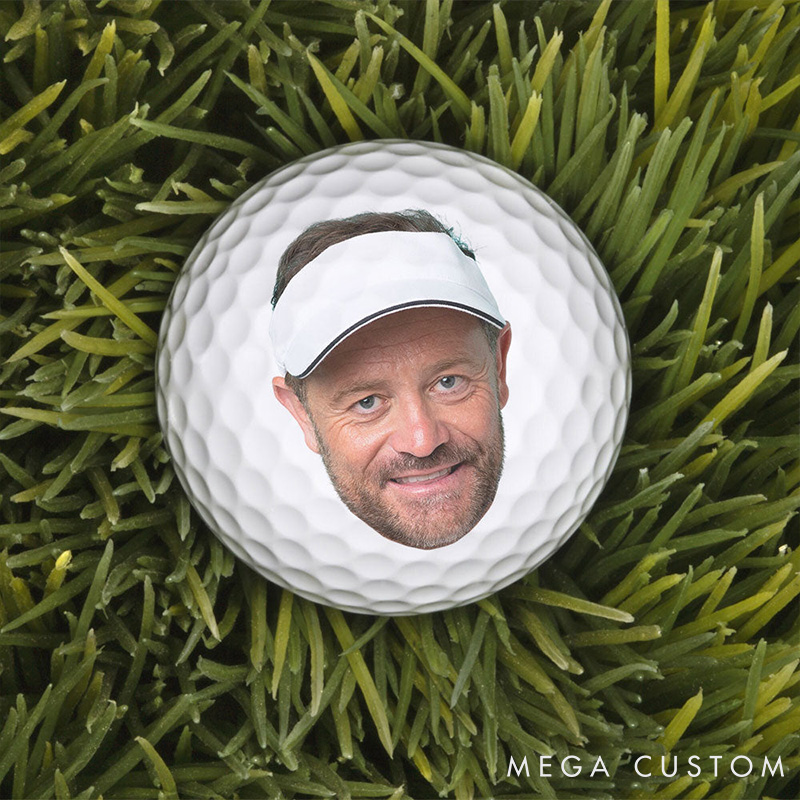 Personalized Golf Ball with Custom Photo and Funny Text for Golf Enthusiasts and Unique Gifts