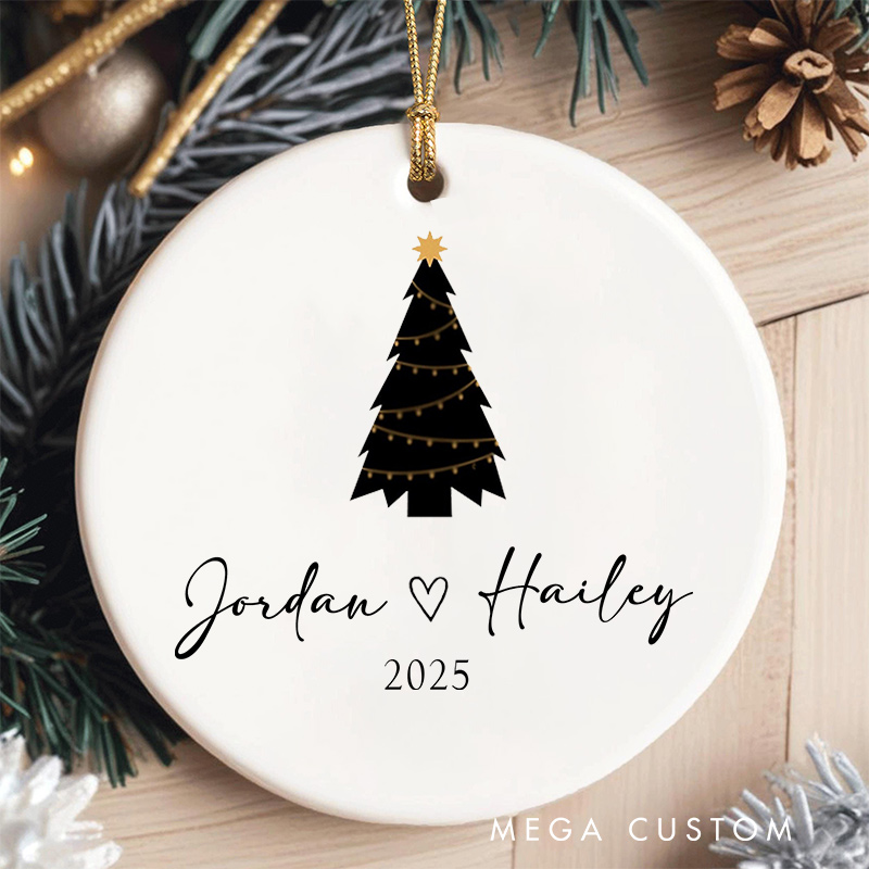 Personalized Christmas Tree Ornament for Couple Christmas Ornament for Husband Wife Couple Xmas Decor Ornament