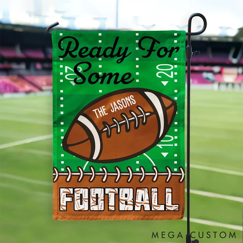Personalized American Football Garden Flag with Custom Your Text for Football Fan Gift 
