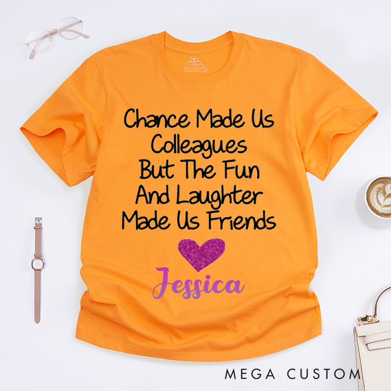 Fun Glitter Design T-Shirt – Chance to Friendship Custom Name T-Shirt