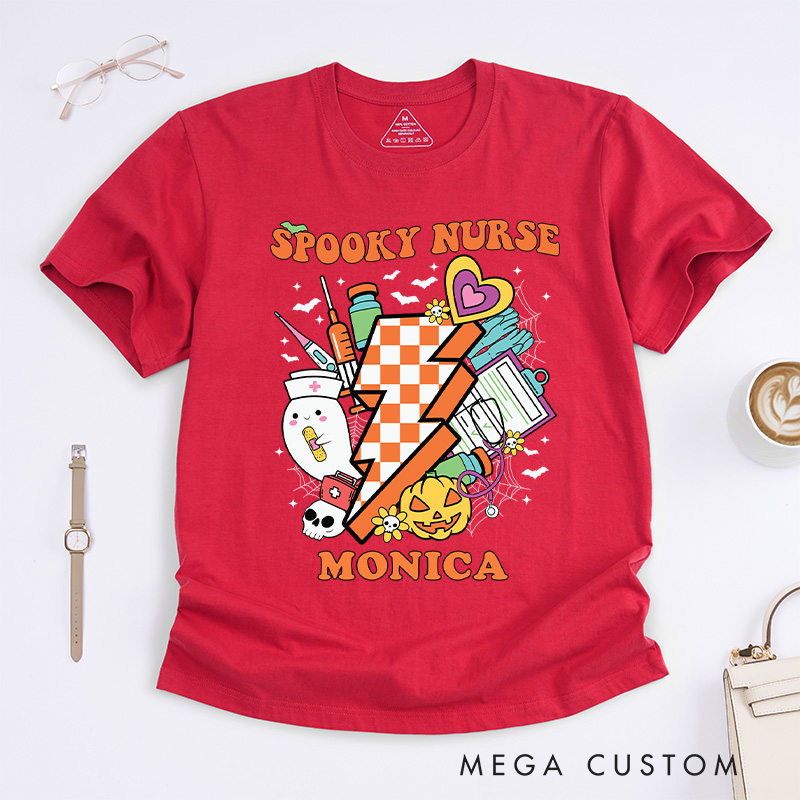 Personalized Nurse T-Shirts I'm Shook Fashion Design T-Shirts Nurse Halloween Gifts