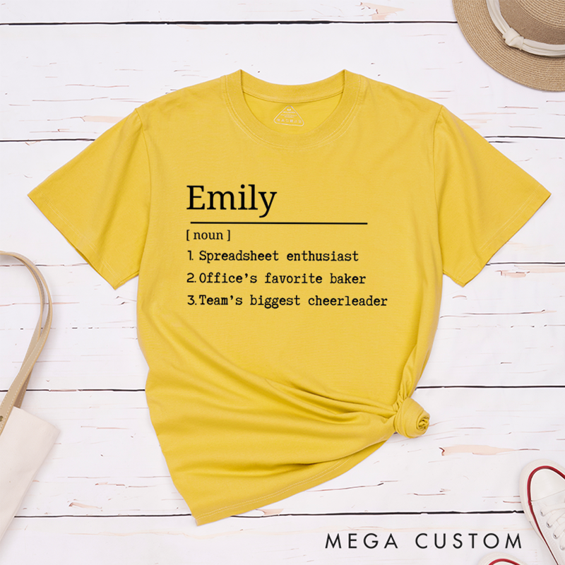 Personalized Definition Style Custom Name T-Shirt for Coworkers